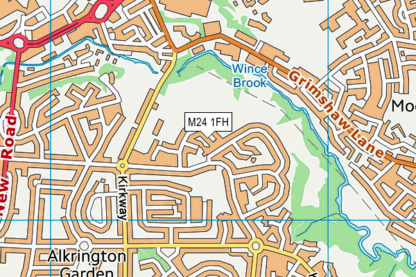 M24 1FH map - OS VectorMap District (Ordnance Survey)