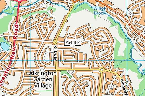 M24 1FP map - OS VectorMap District (Ordnance Survey)