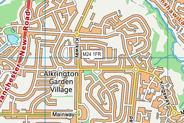 M24 1FR map - OS VectorMap District (Ordnance Survey)