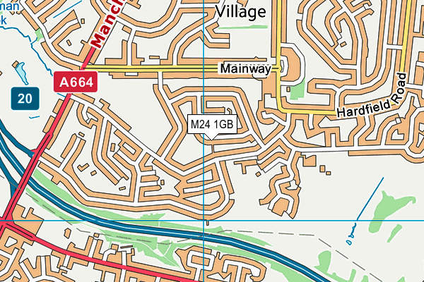 M24 1GB map - OS VectorMap District (Ordnance Survey)