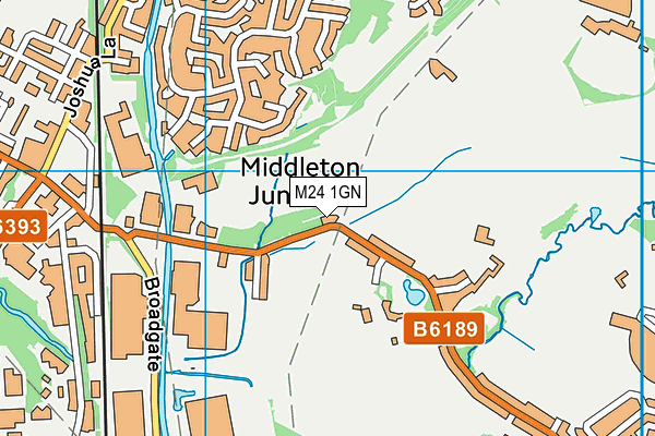 M24 1GN map - OS VectorMap District (Ordnance Survey)