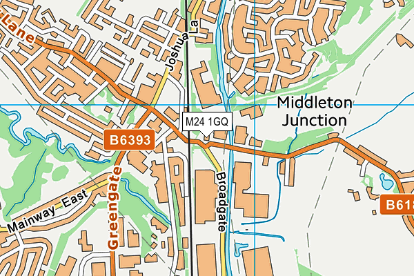 M24 1GQ map - OS VectorMap District (Ordnance Survey)
