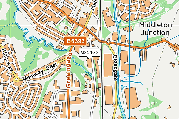 M24 1GS map - OS VectorMap District (Ordnance Survey)