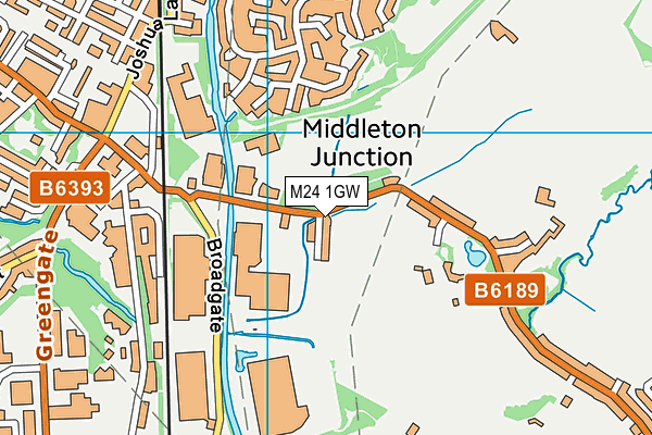 M24 1GW map - OS VectorMap District (Ordnance Survey)