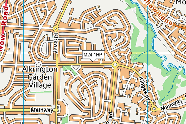 M24 1HP map - OS VectorMap District (Ordnance Survey)