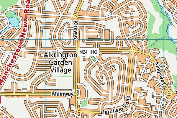 M24 1HQ map - OS VectorMap District (Ordnance Survey)