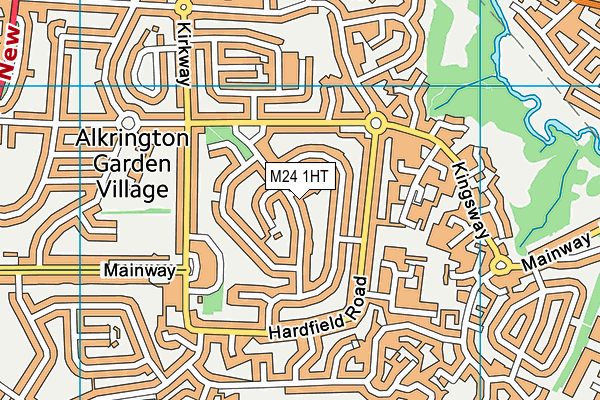 M24 1HT map - OS VectorMap District (Ordnance Survey)