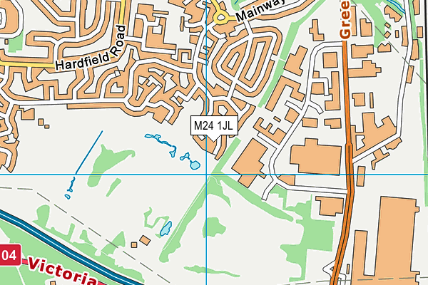 M24 1JL map - OS VectorMap District (Ordnance Survey)
