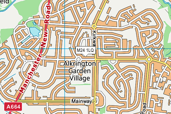 M24 1LQ map - OS VectorMap District (Ordnance Survey)