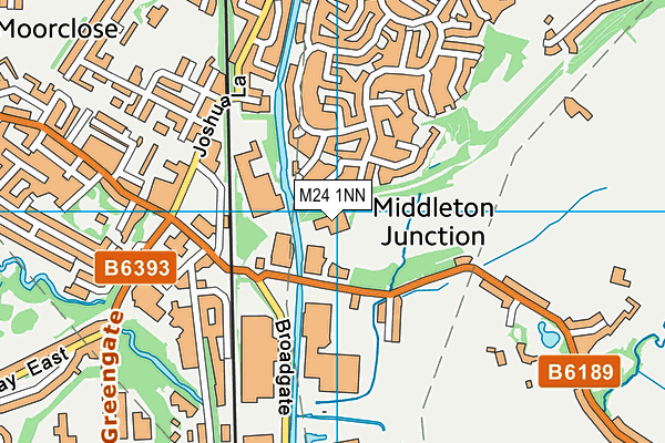 M24 1NN map - OS VectorMap District (Ordnance Survey)