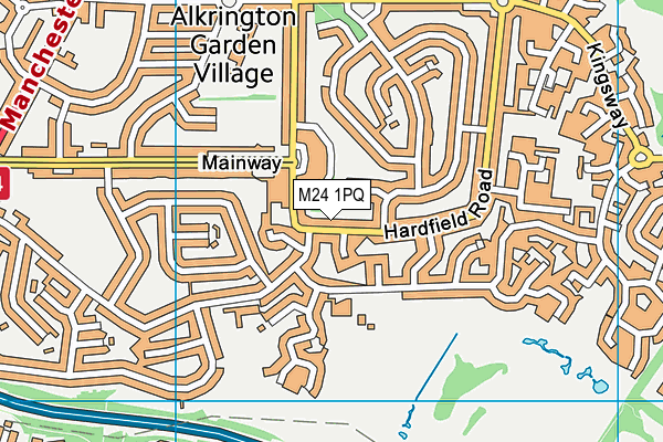 M24 1PQ map - OS VectorMap District (Ordnance Survey)
