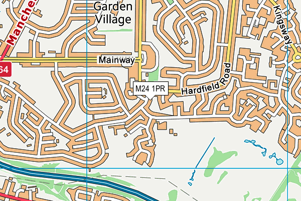 M24 1PR map - OS VectorMap District (Ordnance Survey)