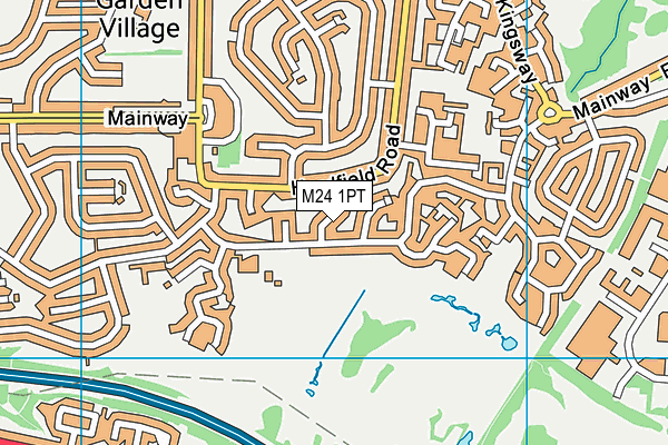 M24 1PT map - OS VectorMap District (Ordnance Survey)