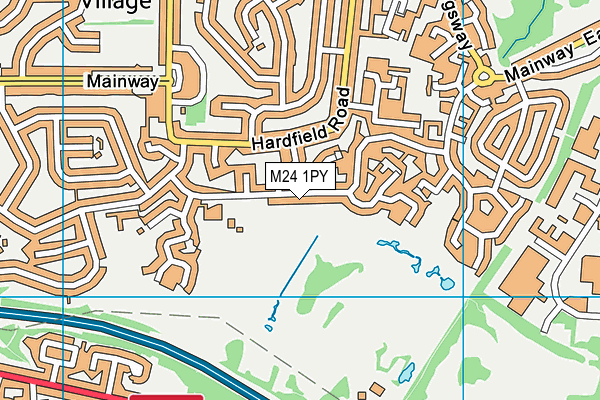 M24 1PY map - OS VectorMap District (Ordnance Survey)
