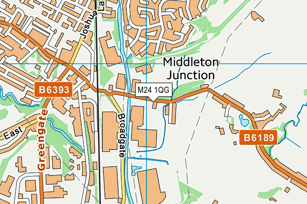 M24 1QG map - OS VectorMap District (Ordnance Survey)