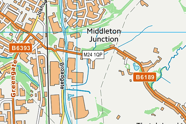 M24 1QP map - OS VectorMap District (Ordnance Survey)