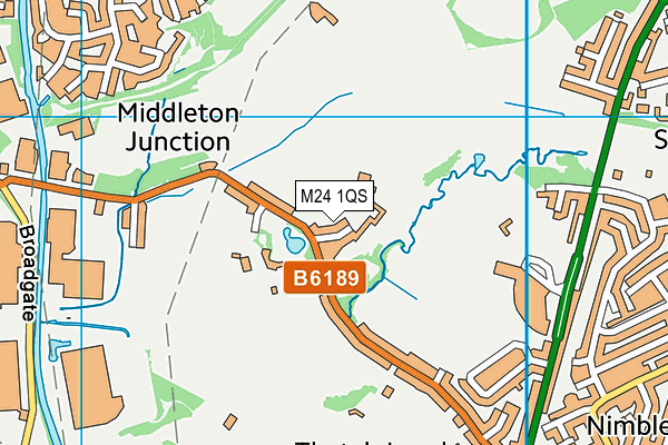 M24 1QS map - OS VectorMap District (Ordnance Survey)