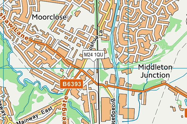 M24 1QU map - OS VectorMap District (Ordnance Survey)