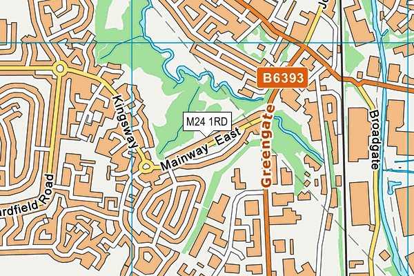 M24 1RD map - OS VectorMap District (Ordnance Survey)