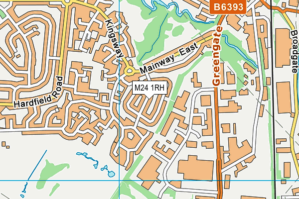 M24 1RH map - OS VectorMap District (Ordnance Survey)