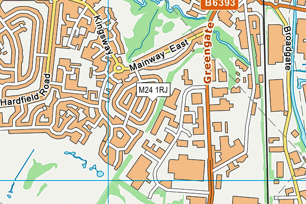 M24 1RJ map - OS VectorMap District (Ordnance Survey)