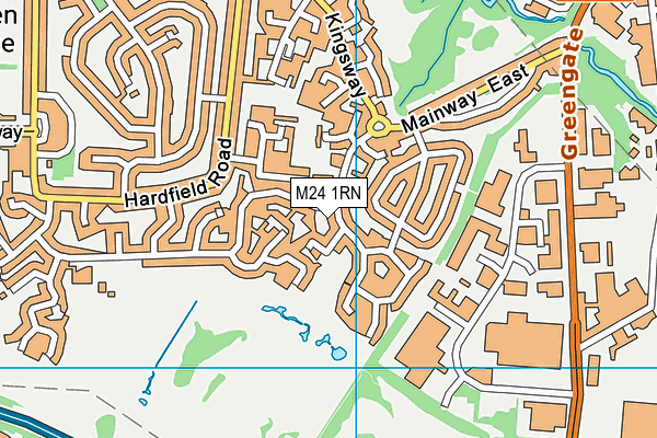 M24 1RN map - OS VectorMap District (Ordnance Survey)