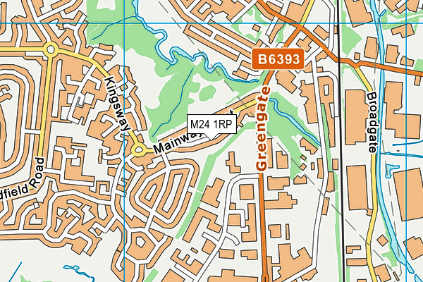 M24 1RP map - OS VectorMap District (Ordnance Survey)