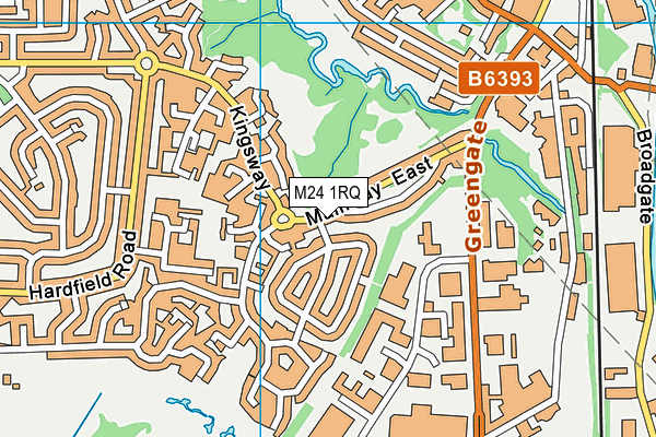 M24 1RQ map - OS VectorMap District (Ordnance Survey)