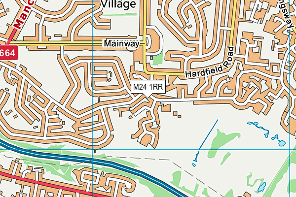 M24 1RR map - OS VectorMap District (Ordnance Survey)