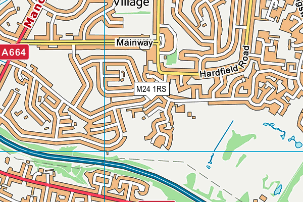 M24 1RS map - OS VectorMap District (Ordnance Survey)