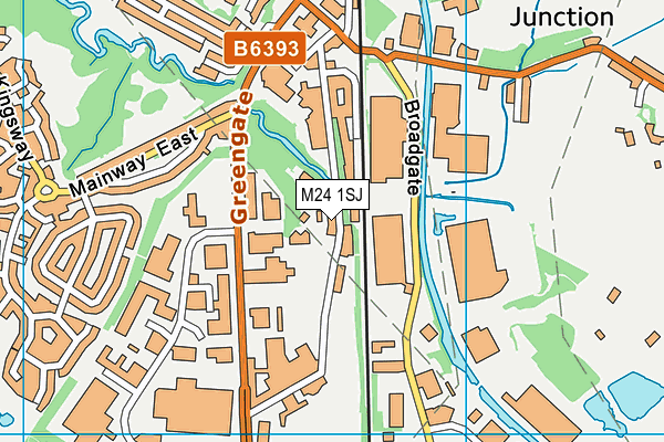 M24 1SJ map - OS VectorMap District (Ordnance Survey)