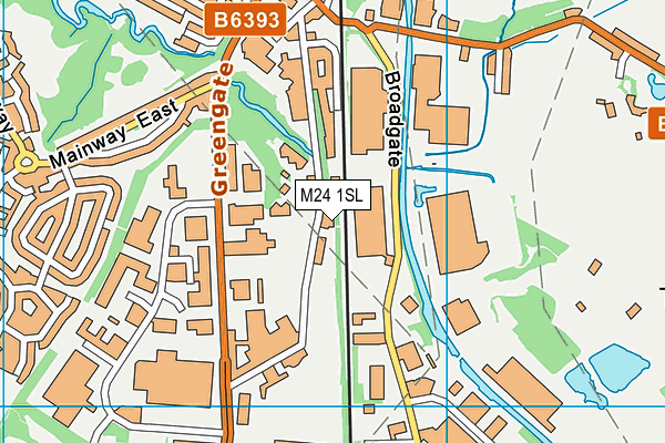 M24 1SL map - OS VectorMap District (Ordnance Survey)