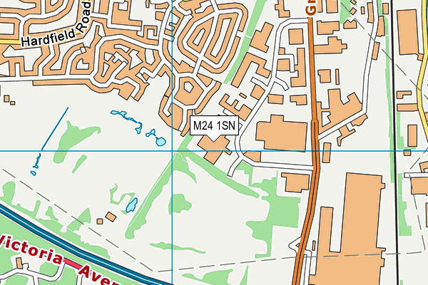 M24 1SN map - OS VectorMap District (Ordnance Survey)