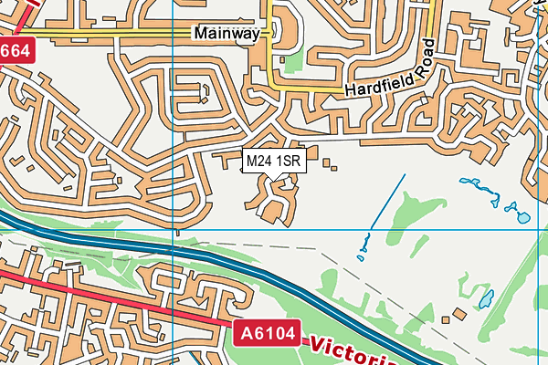 M24 1SR map - OS VectorMap District (Ordnance Survey)