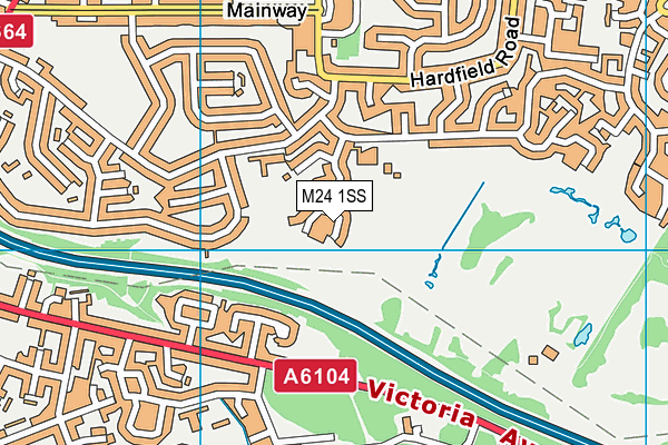 M24 1SS map - OS VectorMap District (Ordnance Survey)