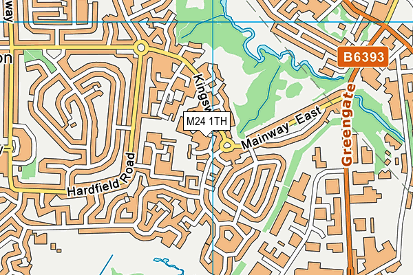 M24 1TH map - OS VectorMap District (Ordnance Survey)