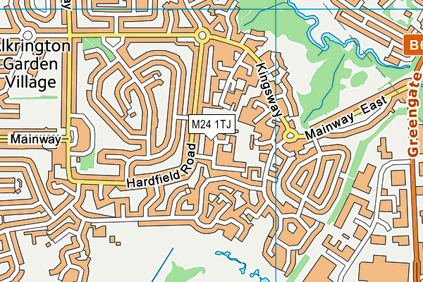 M24 1TJ map - OS VectorMap District (Ordnance Survey)
