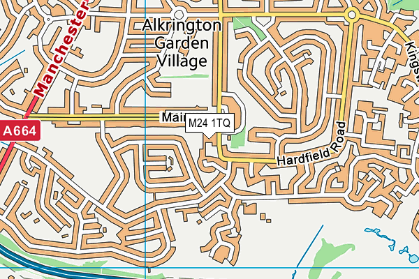 M24 1TQ map - OS VectorMap District (Ordnance Survey)