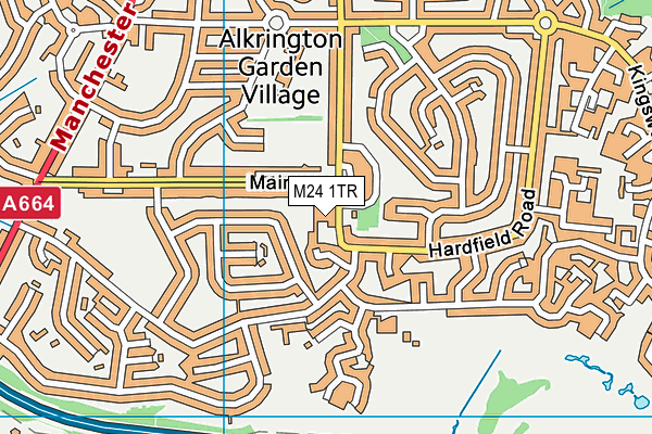 M24 1TR map - OS VectorMap District (Ordnance Survey)