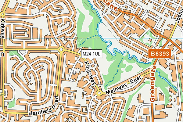 M24 1UL map - OS VectorMap District (Ordnance Survey)