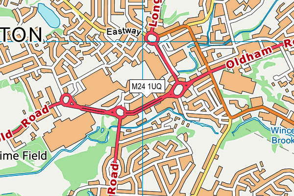 M24 1UQ map - OS VectorMap District (Ordnance Survey)