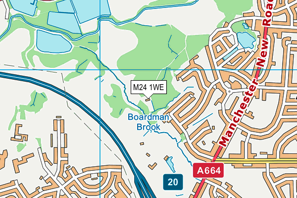 M24 1WE map - OS VectorMap District (Ordnance Survey)