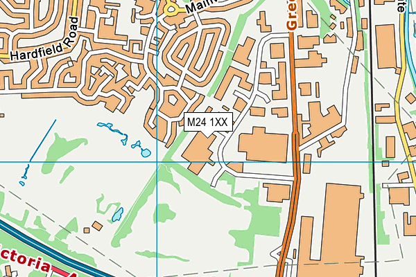 M24 1XX map - OS VectorMap District (Ordnance Survey)