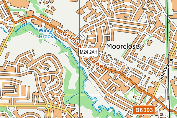 M24 2AH map - OS VectorMap District (Ordnance Survey)