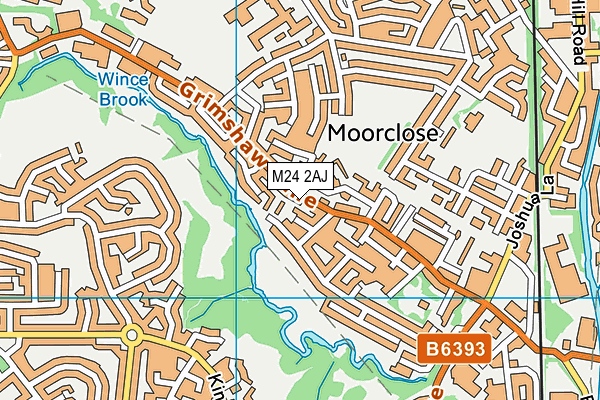 M24 2AJ map - OS VectorMap District (Ordnance Survey)