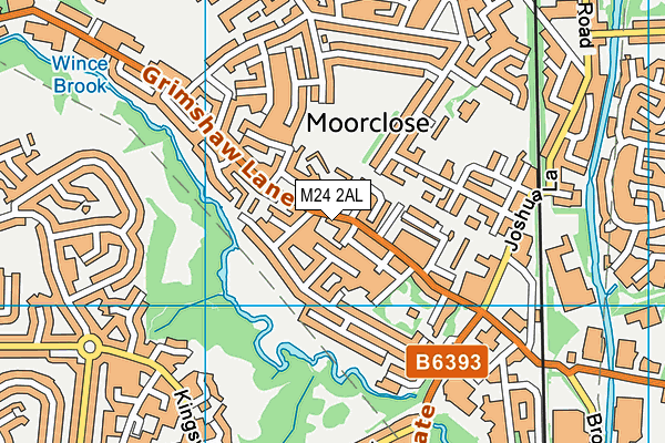 M24 2AL map - OS VectorMap District (Ordnance Survey)