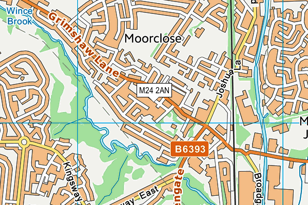 M24 2AN map - OS VectorMap District (Ordnance Survey)