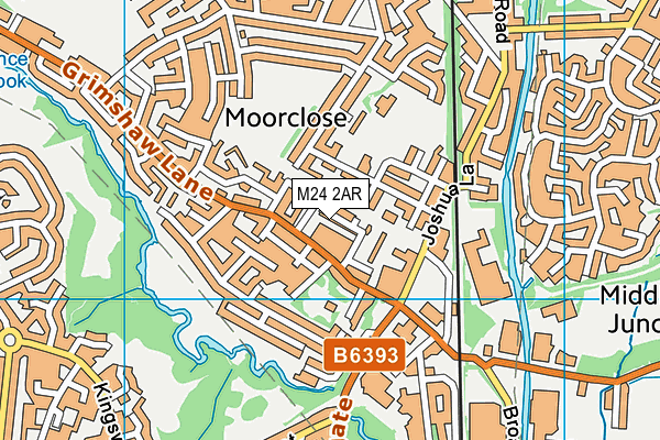 M24 2AR map - OS VectorMap District (Ordnance Survey)