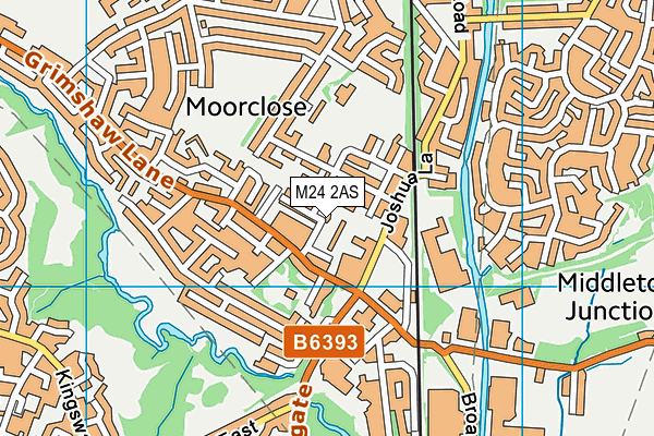 M24 2AS map - OS VectorMap District (Ordnance Survey)