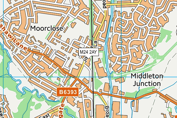 M24 2AY map - OS VectorMap District (Ordnance Survey)